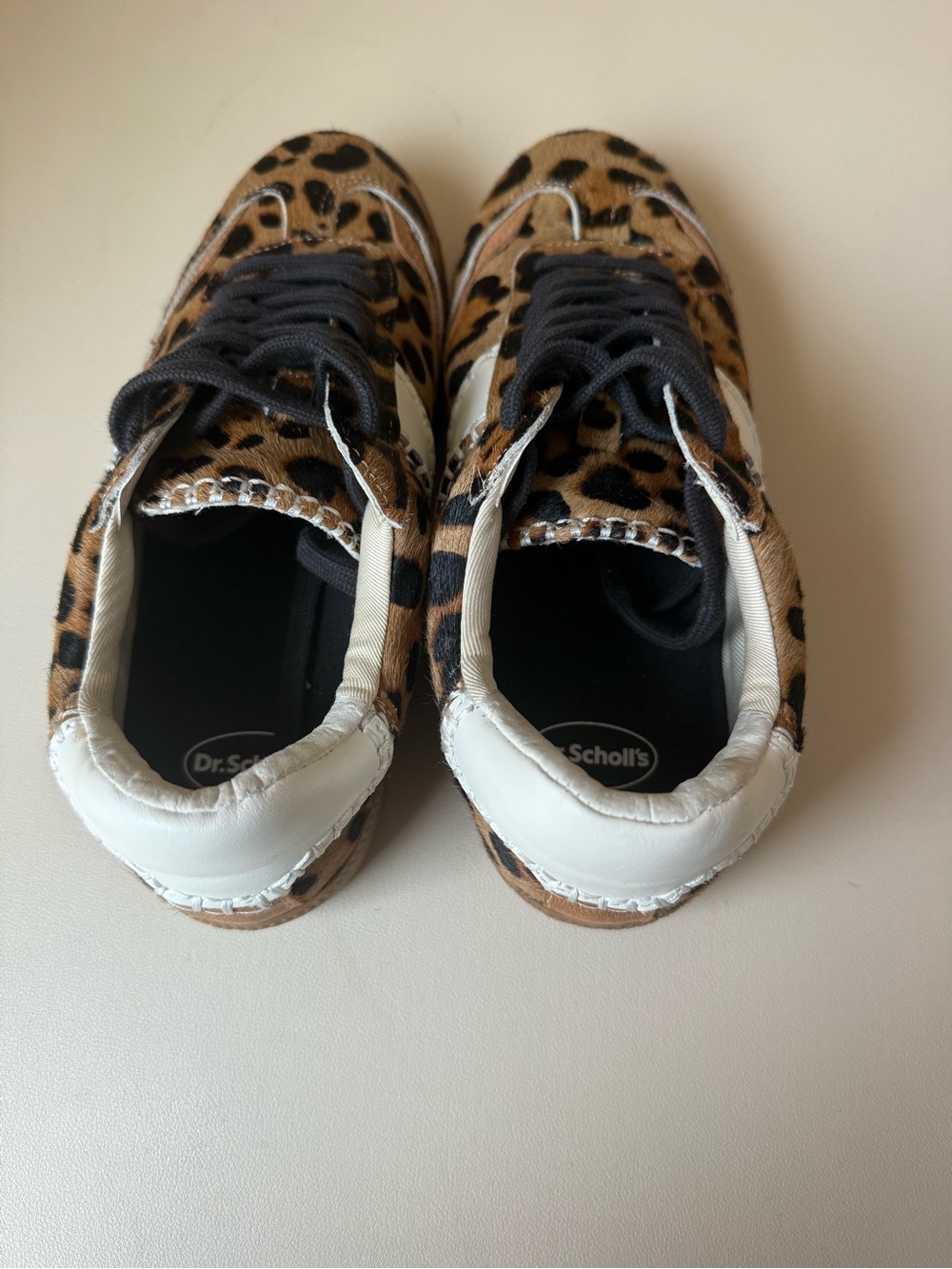 BRAND NEW! Dolce Vita Leopard Print Tan & Black Sneakers with Cream Accent - Picture 8 of 10